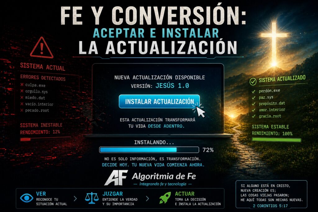 Fe y conversión como decisión para transformar la vida